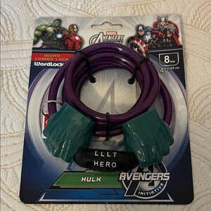 Marvel Hulk Cable Lock in Purple and Green